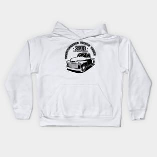 3100 Pickup Truck - Black Print Kids Hoodie